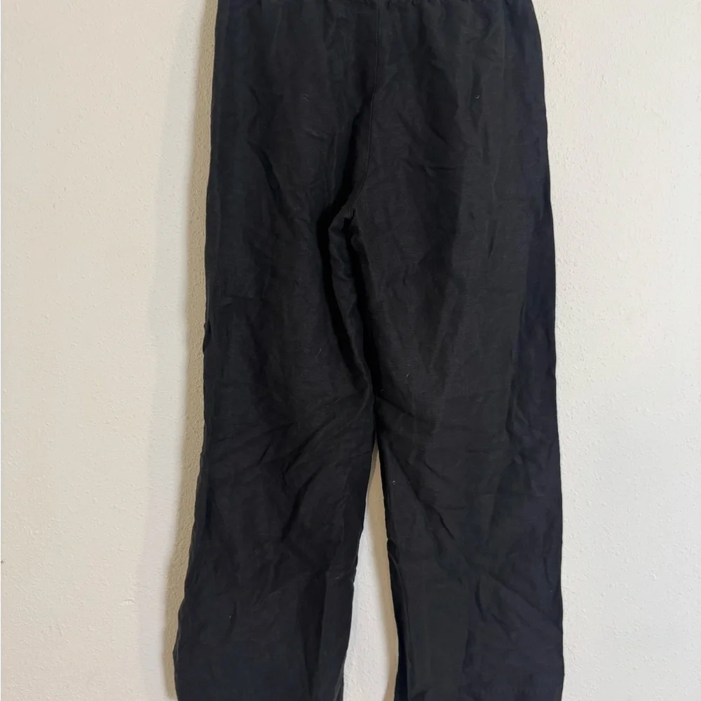 Wilfred aritzia black Linen Wide-Leg Pants